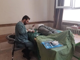 خدمات‌رسانی بسیج جامعه پزشکی درمانگاه امام رضا (ع) و شهید مطهری به روستای «تربر لای بیشه» منطقه داریون از توابع بخش مرکزی شیراز