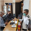 بررسی راهکاری وضعیت ترافیک میدان نمازی در نشست رییس مجتمع درمانگاهی امام رضا (ع‌)و شهید مطهری با پلیس راهور شیراز