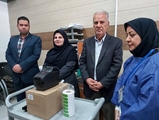 اهدا دستگاه چاپگر مچ بند به واحد شیمی درمانی درمانگاه شهید مطهری