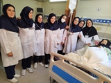  عیادت از پرستار درمانگاه شهید مطهری در سالروز میلاد حضرت زینب (س) و روز پرستار 